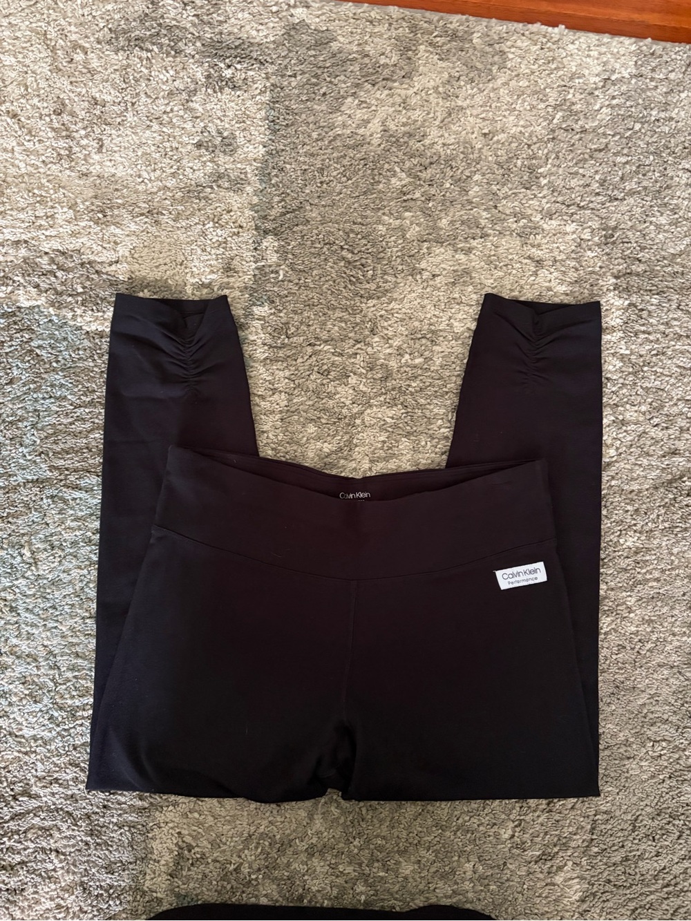 Calvin Klein Black Ruched Leggings